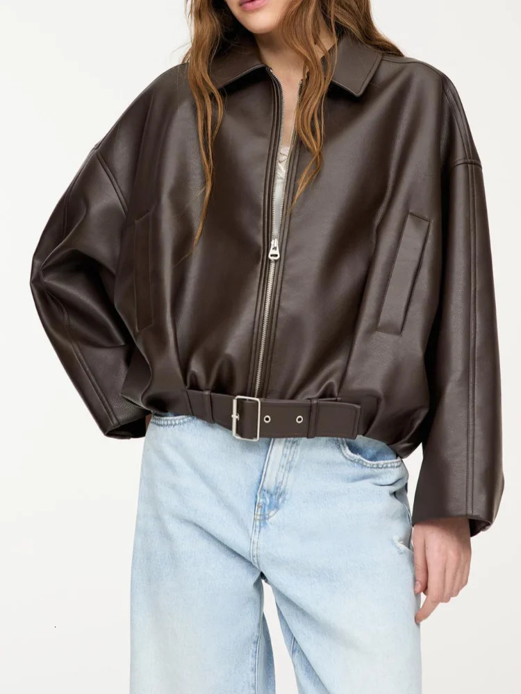 Retro Fashion Jacket Autumn Leatherette Jackets Women Casual Trendy Versatile Cool Personalized Timeless ers Street Wear 251020