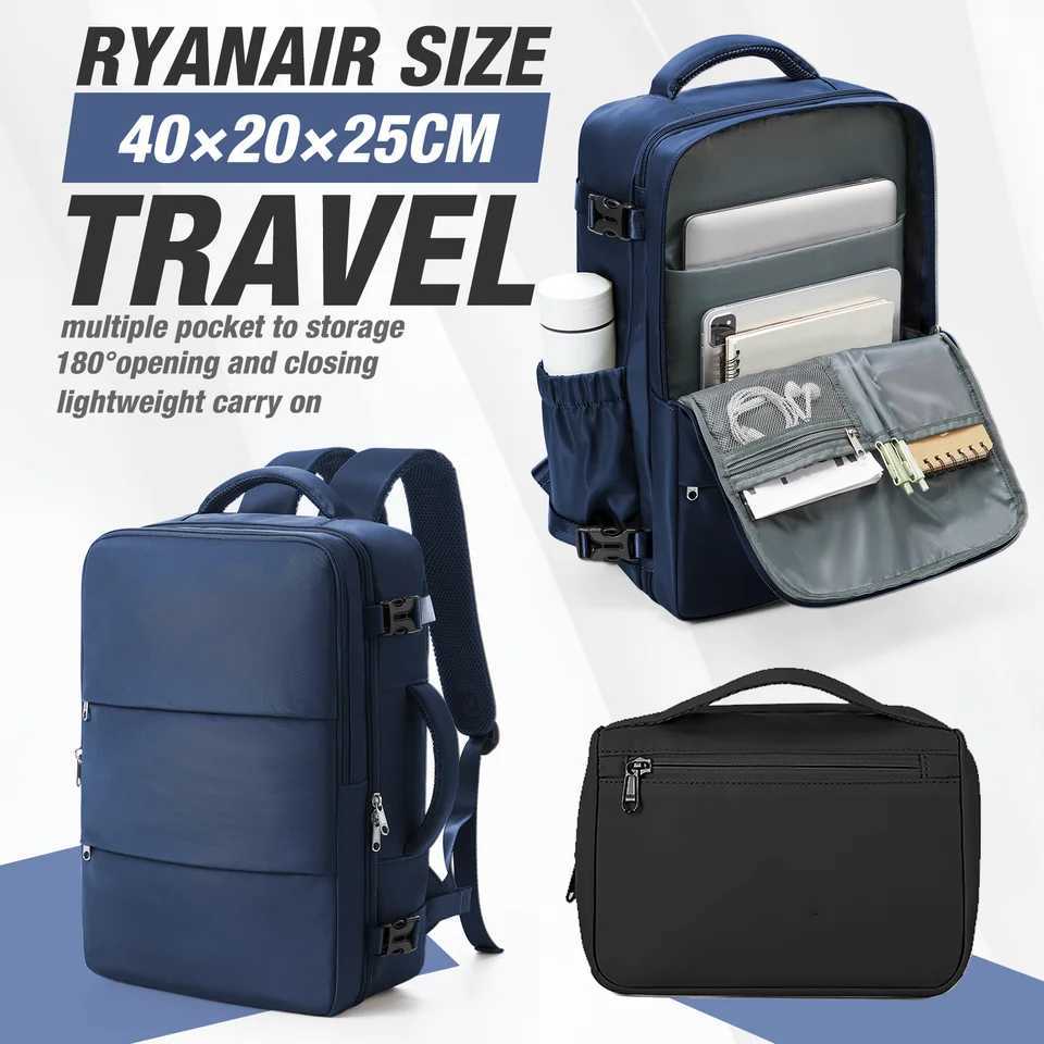 Airplane Cabin Travel Backpack For Women Men Laptop Backpack Hand Luggage 40x30x20 Backpack Under Aircraft Seat Cosmetic Bag W251025