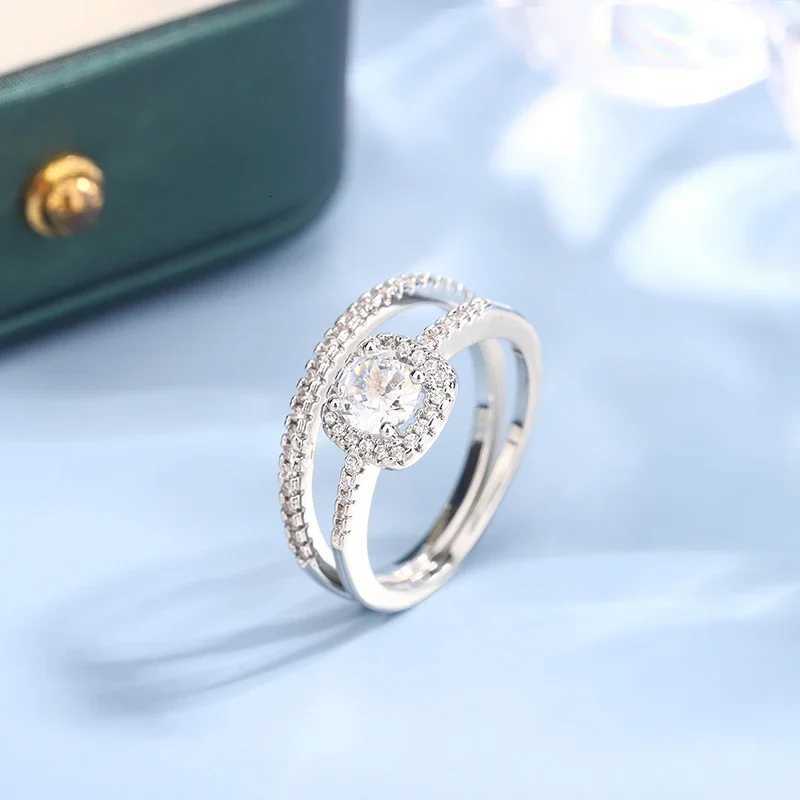 2pcs 925 Silver Plated Wedding Ring Set Oval AAAA Zircon Jewelry Engagement Ring Wedding Set Ring Jewelry for WomenXJ251025