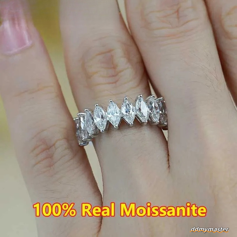 Ring With Dias: Marquise Cut Simulated Dia Ring, Sier Plated, White Gold Finish - Elegant Gift For Women Ddmymaster