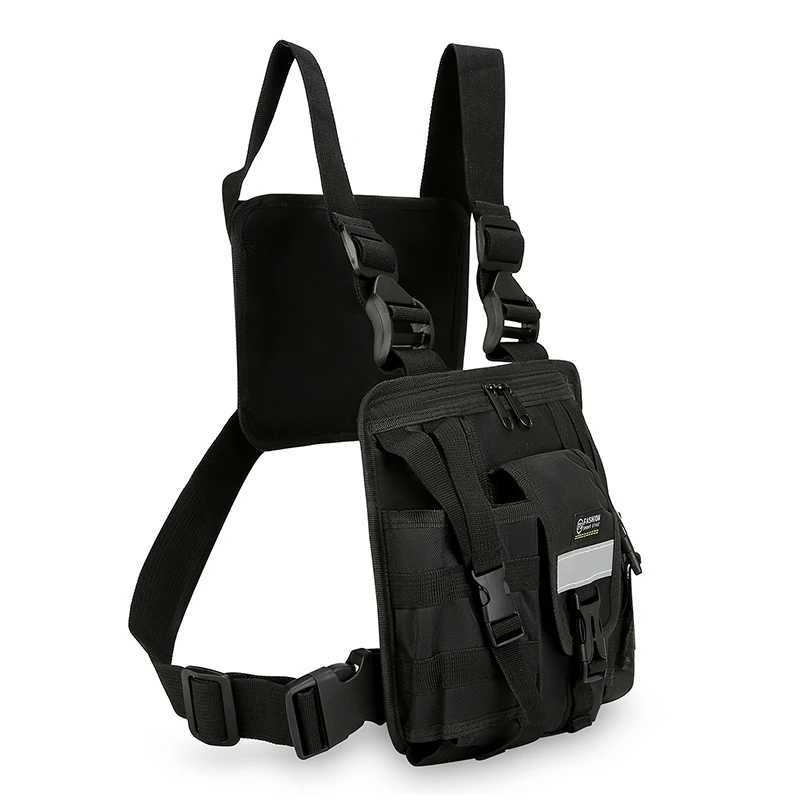 Chest Bag Waist Pack Mens Chest Pack Hip Hop Streetwear Tactical Vest Bag For Men Doub Strap Design Shoulder Bag For Men Sac Y251022
