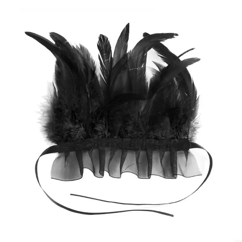 Ethnic Feathered Hand Cuffs Vintage Women Cosplay Costume Accessory Arm Sleeves 6XDA 251023
