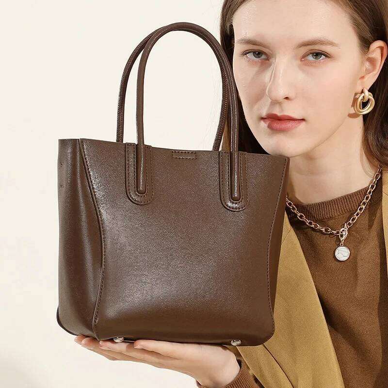 High Quality Women Soft Genuine Leather Large Capacity Female Shoulder Crossbody Bag Classic Designer Girls Handbag Purse Suotong1025