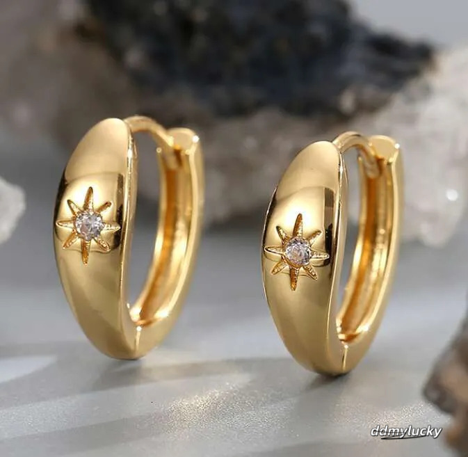 Minimalist Cubic Zirconia Earrings For Women - Fashionable Copper Sier Square Studs Ddmylucky