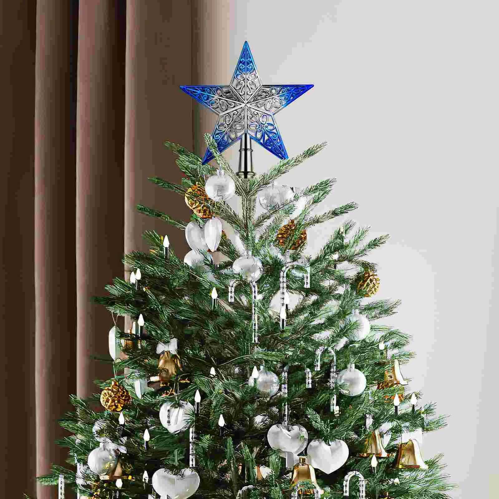 Blue Christmas Tree Star Topper Pendant Drop naments Garland Supplies Xmas Decor Holiday Gifts Festive Party Decorations Tree C251024
