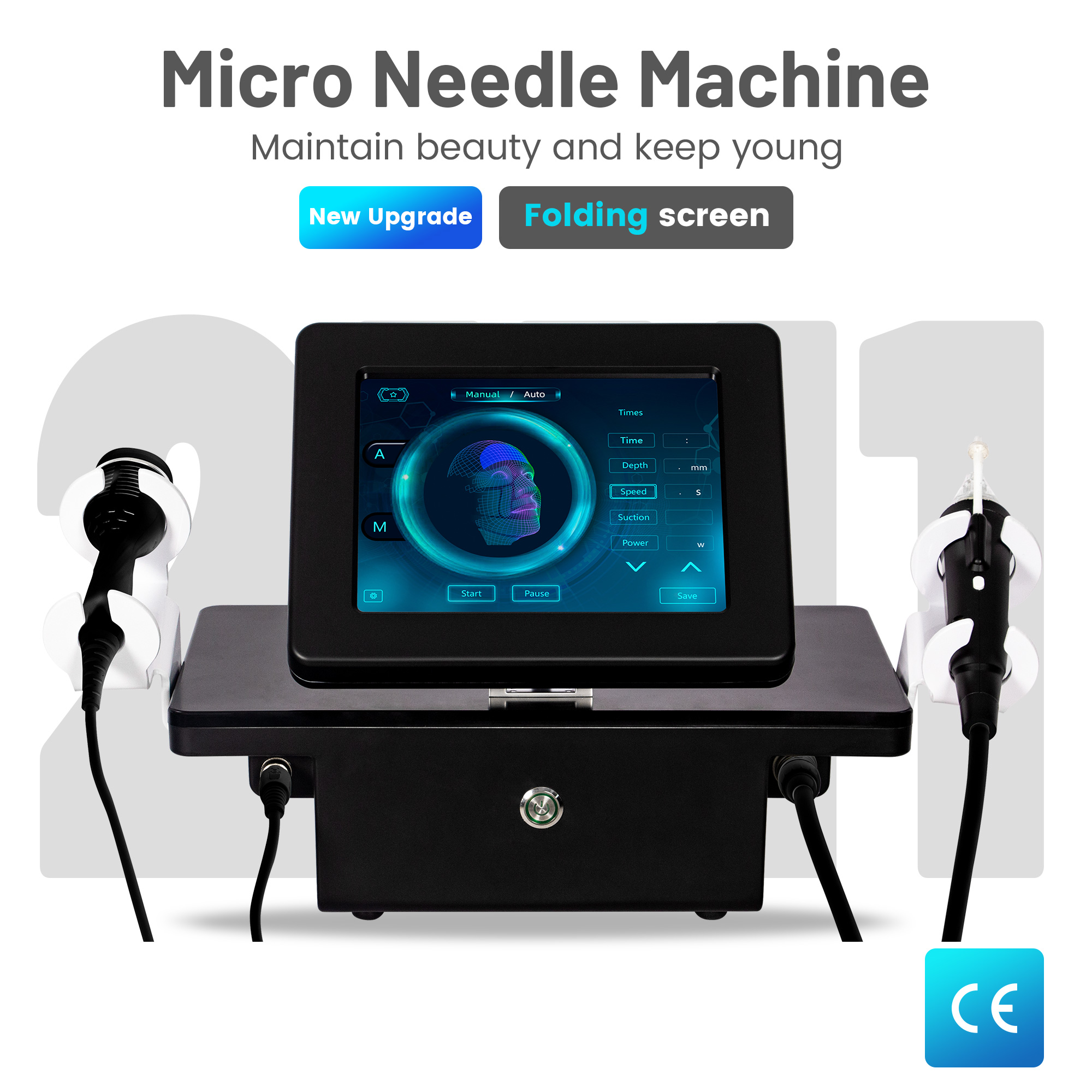 Microneedle Device Facial Lifting Repairing Acne Scars Acne Marks RF Microneedling Fractional For Skin Rejuvenation