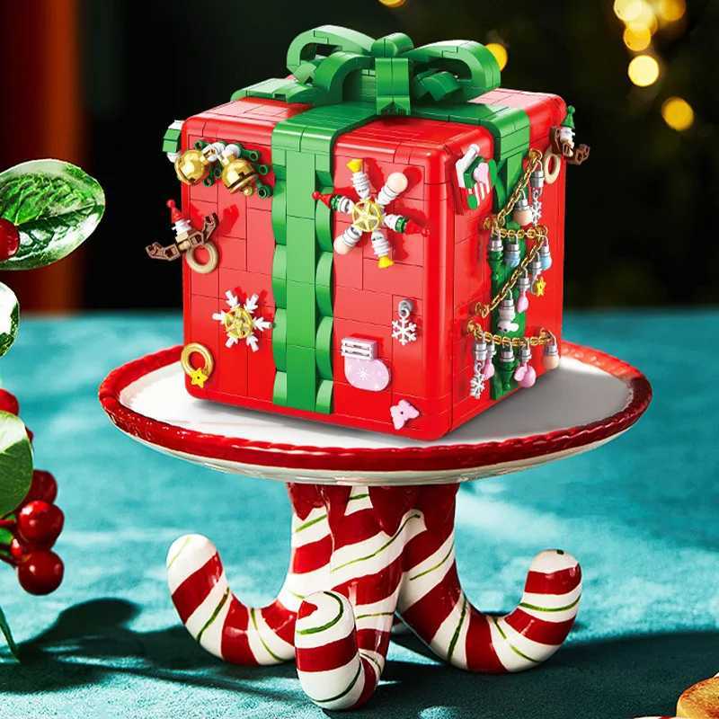 Christmas Building Blocks Set1000 PCS Holiday Gift Box Santa Claus Model Construction ToysCreative Christmas DIY Toy for 14y C251023