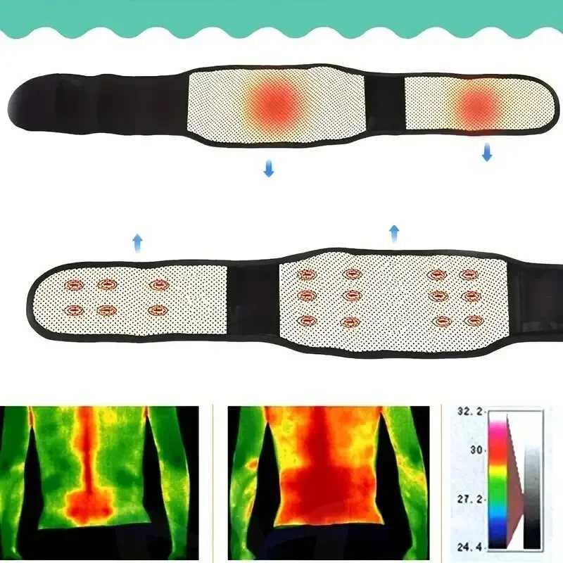 Adjustable Magnets SelfHeating Magnetic Therapy Back And Waist Support Belt Massage Sports Protector Lumbar Brace Band Y251025