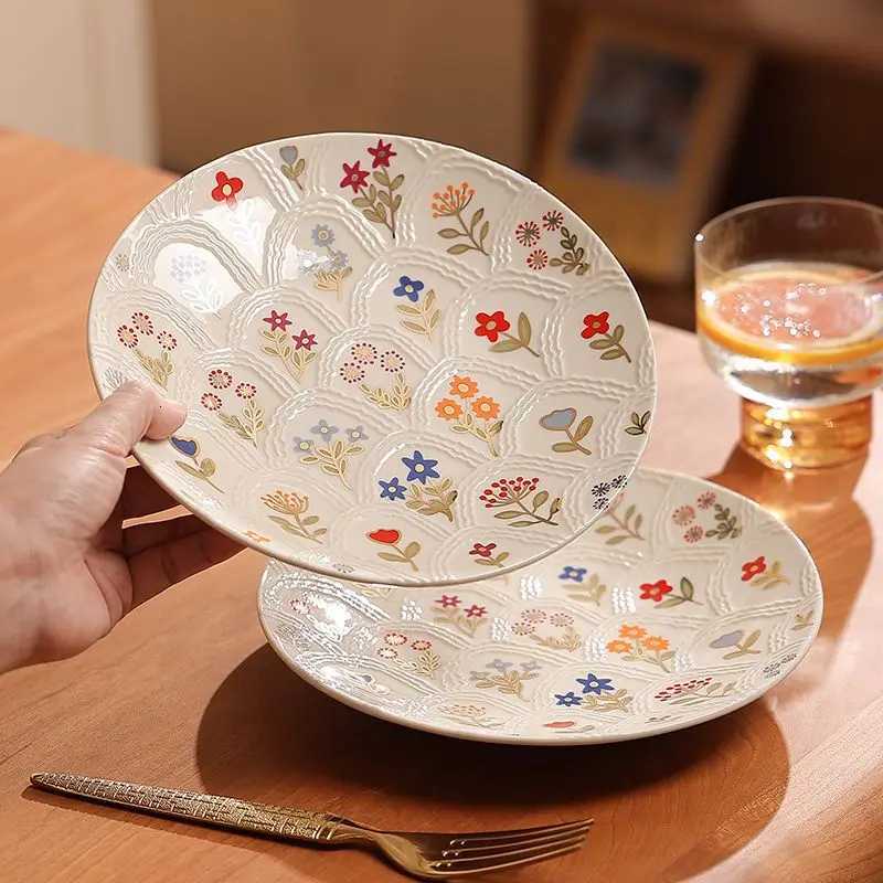 Plate Ceramic Delicate Beautif Ritual Feeling Breakfast Plate Tableware Household High Appearance Ll Y251025