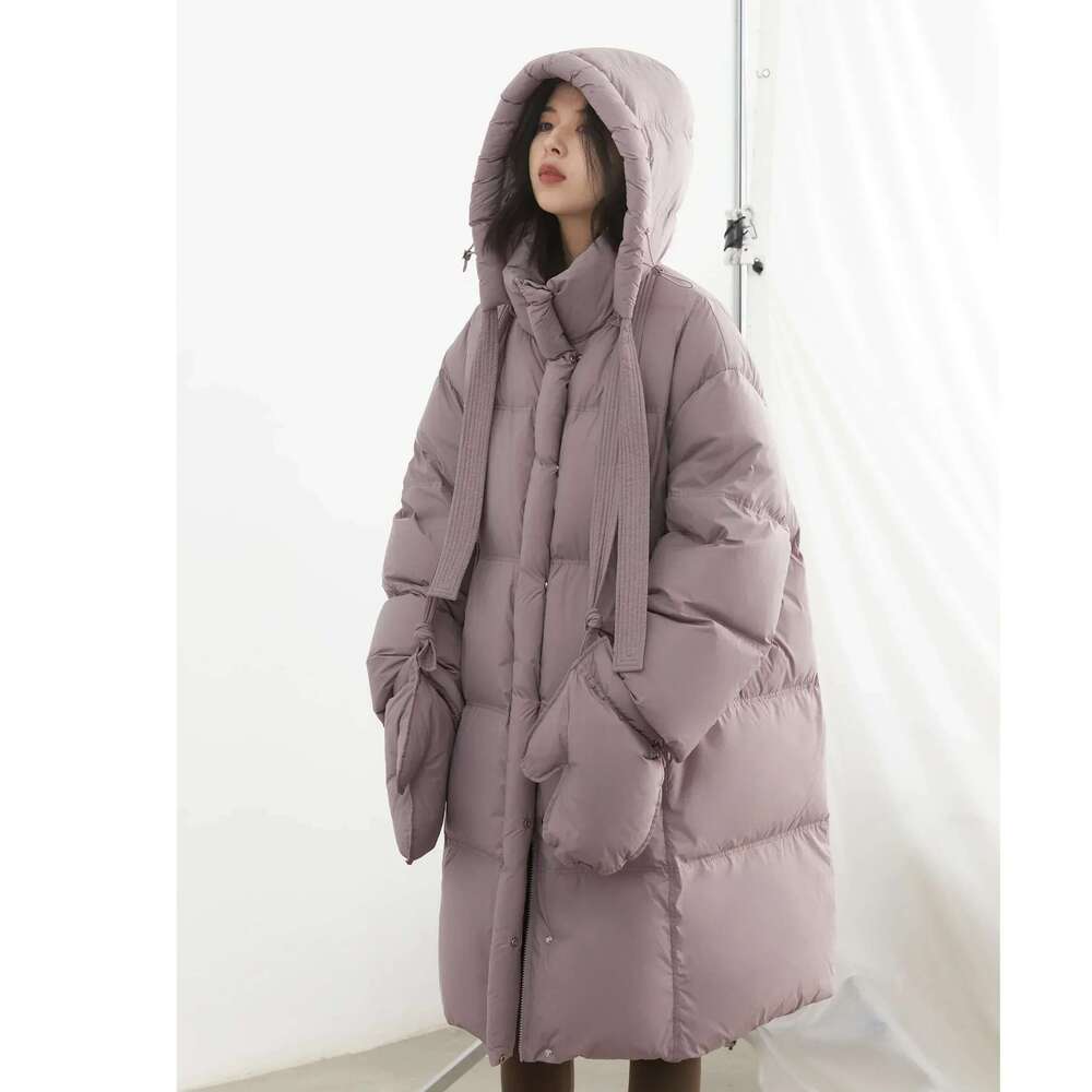 New Women Coats Solid Loose Casual Hooded Jacket Female Soft 90 White Duck Down Coat Thick Autumn Winter 2025 Coats Designer Women