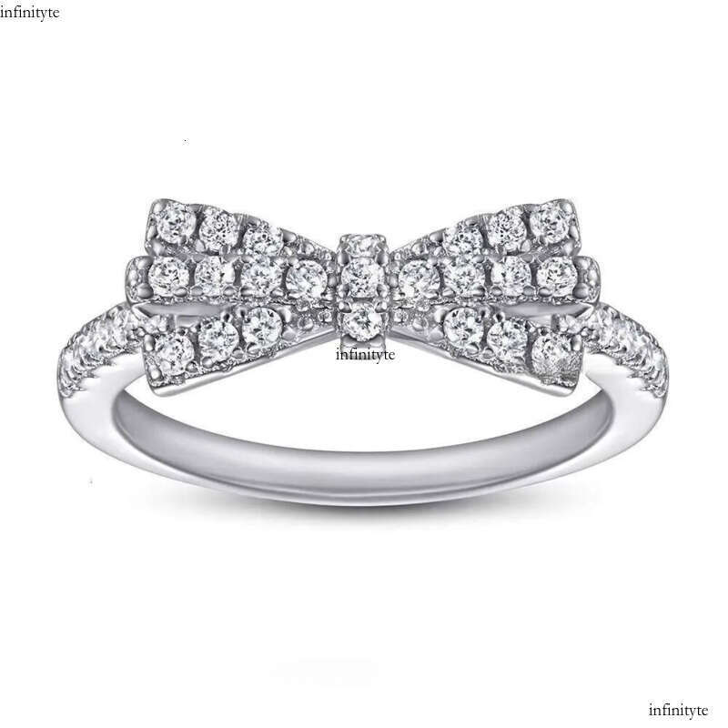 Custom Butterfly Shape Ring Moissanite or Zircon Gold Plated Jewelry Sterling for Woman Rings Sier