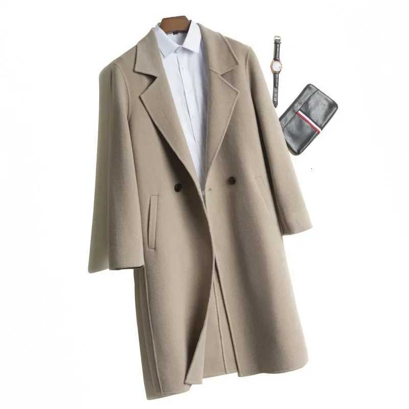 MRMT 2025 Brand New Pure Wool DoubleSided Woolen Coat Mens Long OverTheKnee DoubleSided Cashmere Coat Suit Collar WoolenT251025