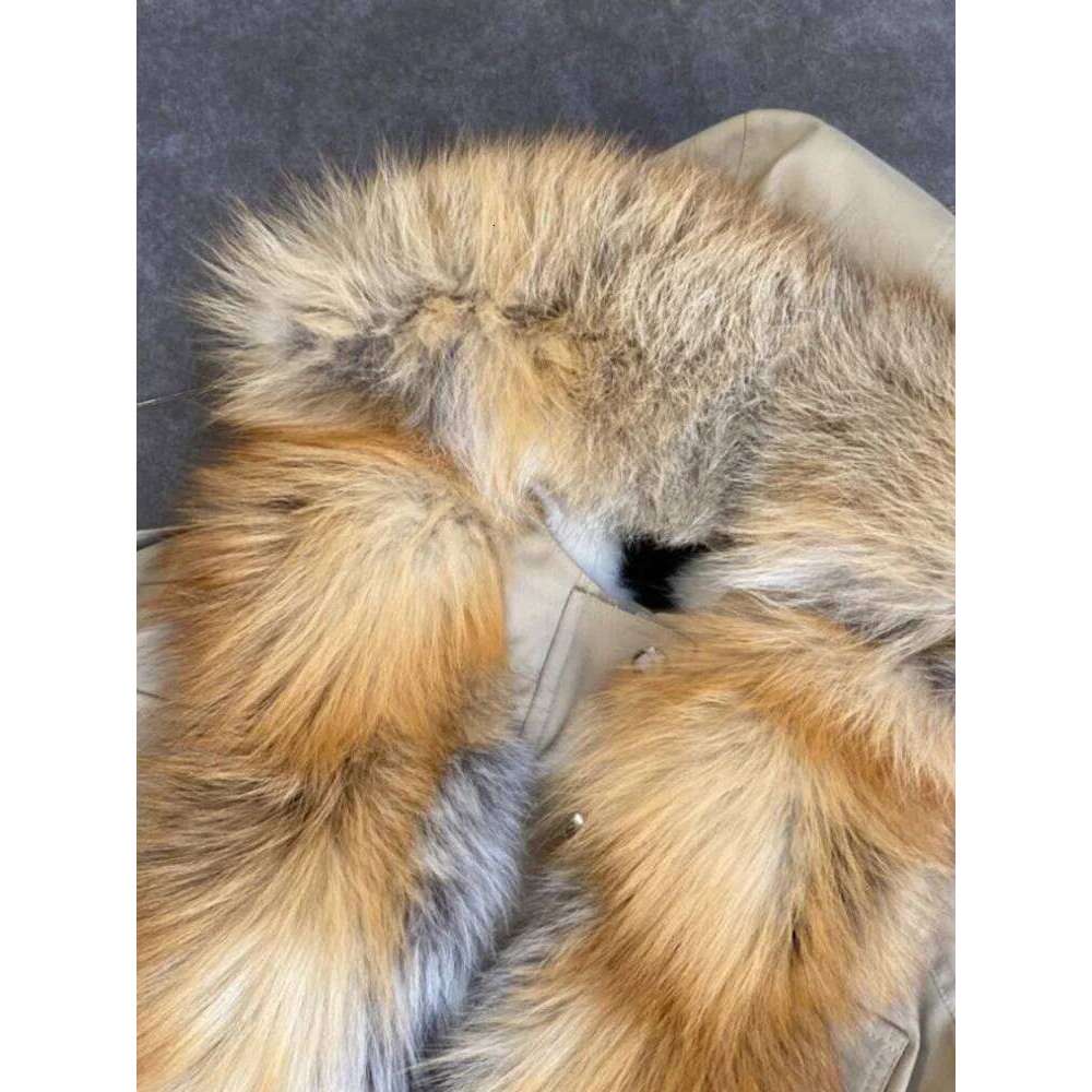 2025 Balck Winter Women New Fur Collar Liner Real Rabbit Hair Multi Pocket Short Jacket Cotton Hooded Casual Coat