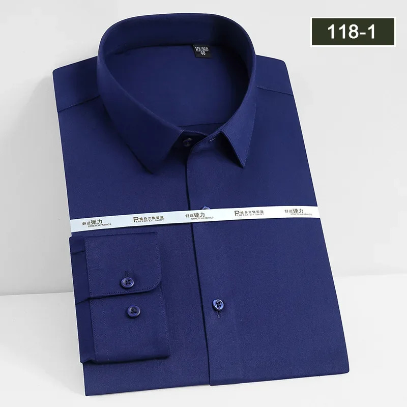 Mens white shirt long sleeved wedding business non ironing formal wear professional workwear casual wrinkle resistant shirt 251023