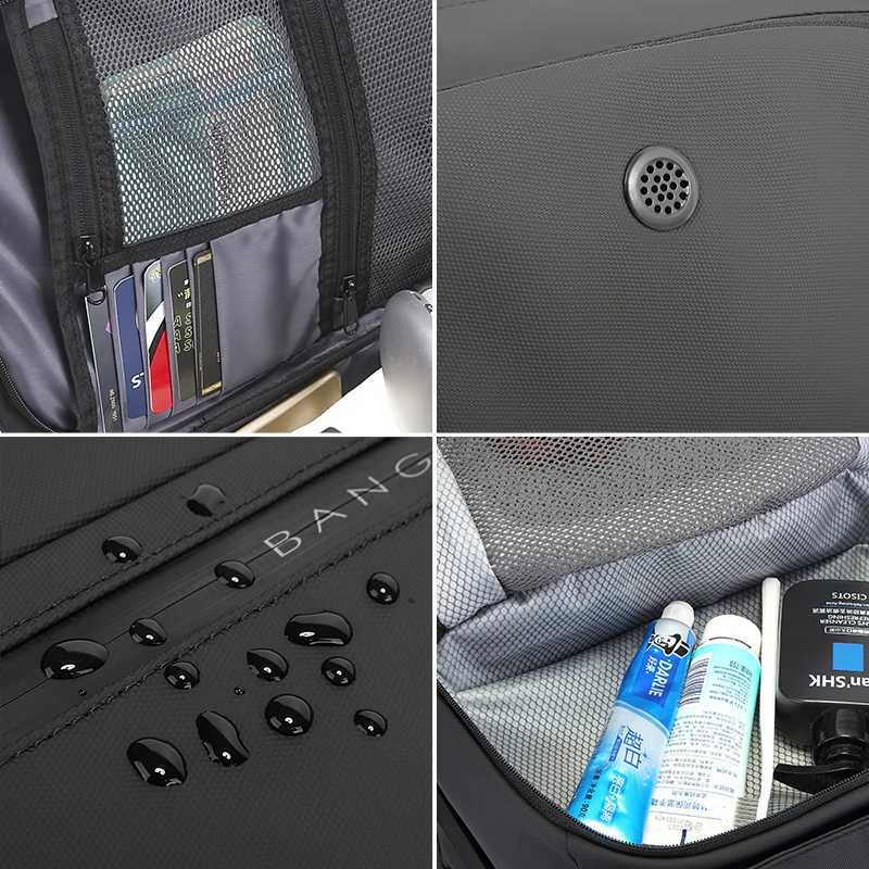 BANGE Carry On Backpack Cabin Bag Travel Backpack for Men Shoes Handle Luggage Leisure Laptop Backpack mochila para viaje cabina W251025