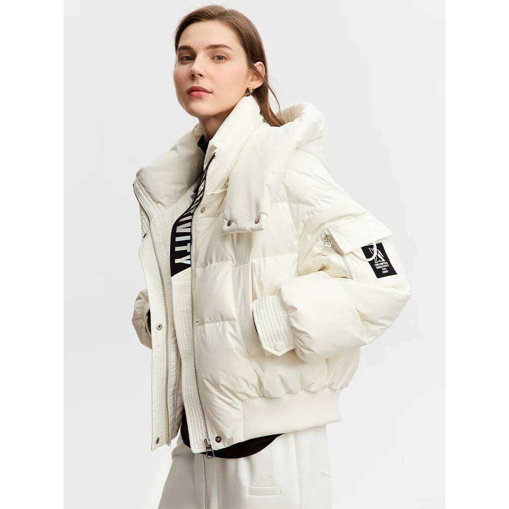 Down Jacket For Women 2025 Winter New Thick Warm Top Removable Cap Padded Coat Female Trendy Outerwear