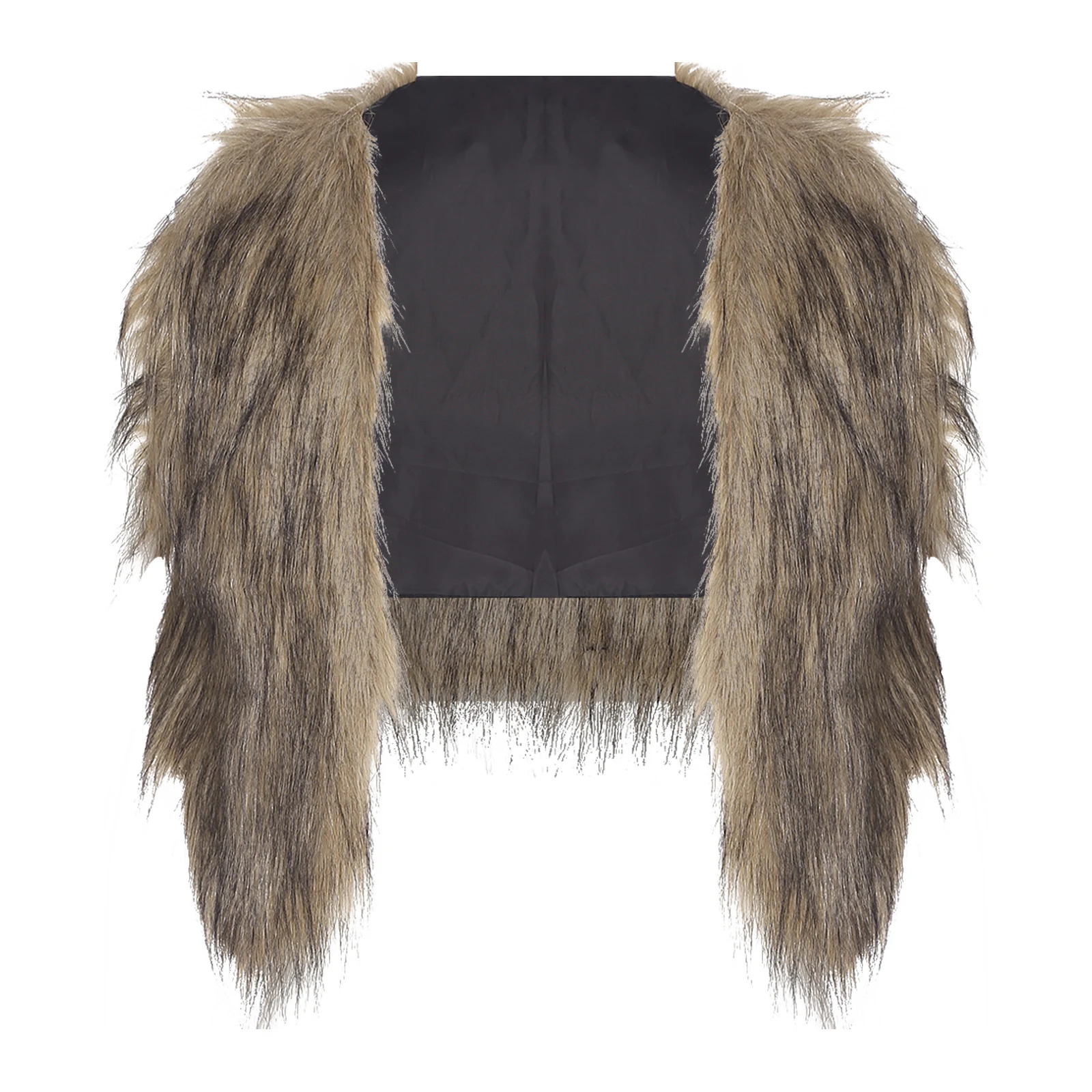 Mens Womens Faux Fur Tank Top Waistcoats Open Front Sleeveless Fully Lined Crop Waist Cardigan for Carnivals Party Cosplay Coats 251020