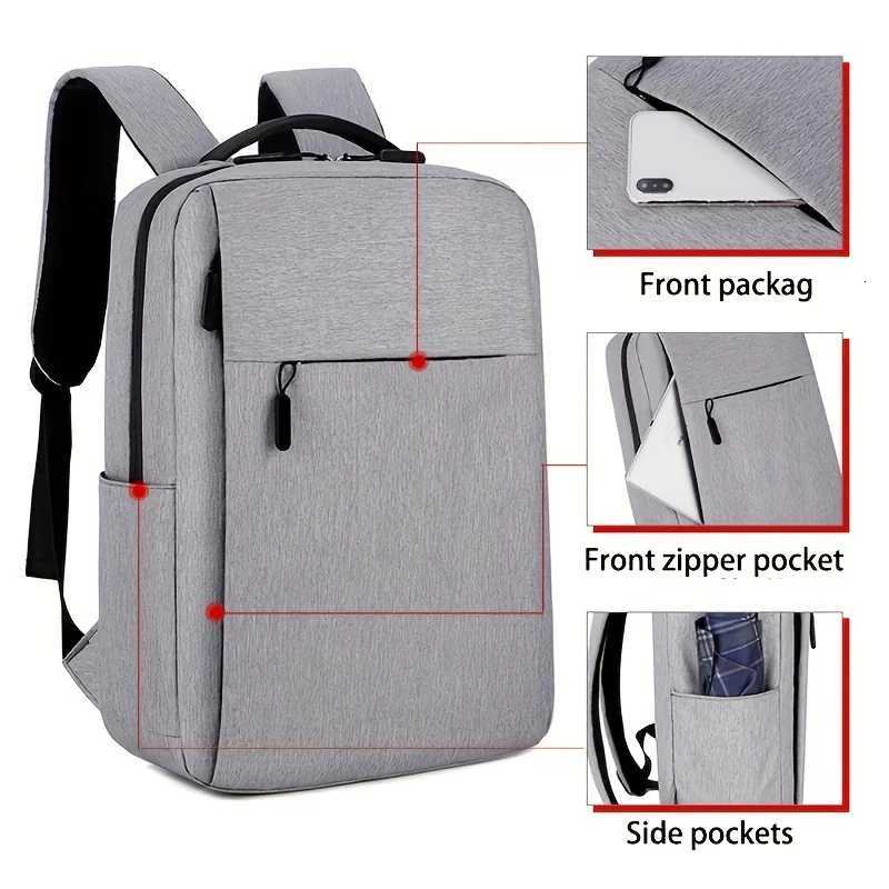 Large Capacity Travel Backpack Zipper Closure Mens Casual Computer Back Pack Commuting Business Backpacks Casual School Bag W251025