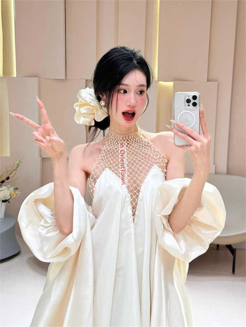 French Trend Lightweight Wedding Dress Satin Texture Minimalist Ethereal Apparel Bridesmaid Engagement Parties Morning Gown TP98