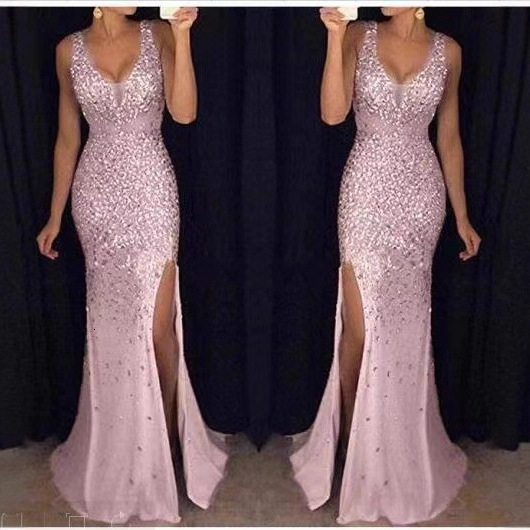 designer dress dresses for woman elegant 2025 autumn winter new split gold foil long dress evening gown tracksuit women