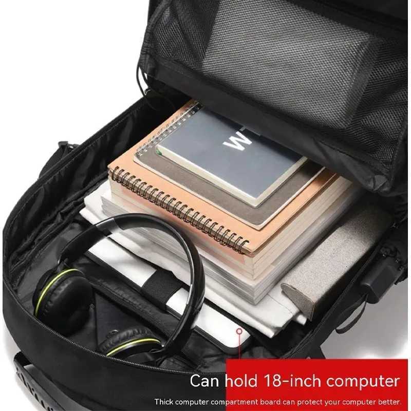 50L 80L Large Travel Backpack Men Separate Shoe Compartment Business Bag Outdoor Sports Waterproof Man Black Storage Backpacks W251025