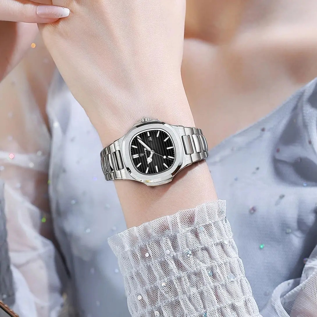 POEDAGAR Elegant Womens Quartz Watches Waterproof Luminous Date Ladies Wristwatch Stainless Steel Fashion Watch For Woman Reloj 251021