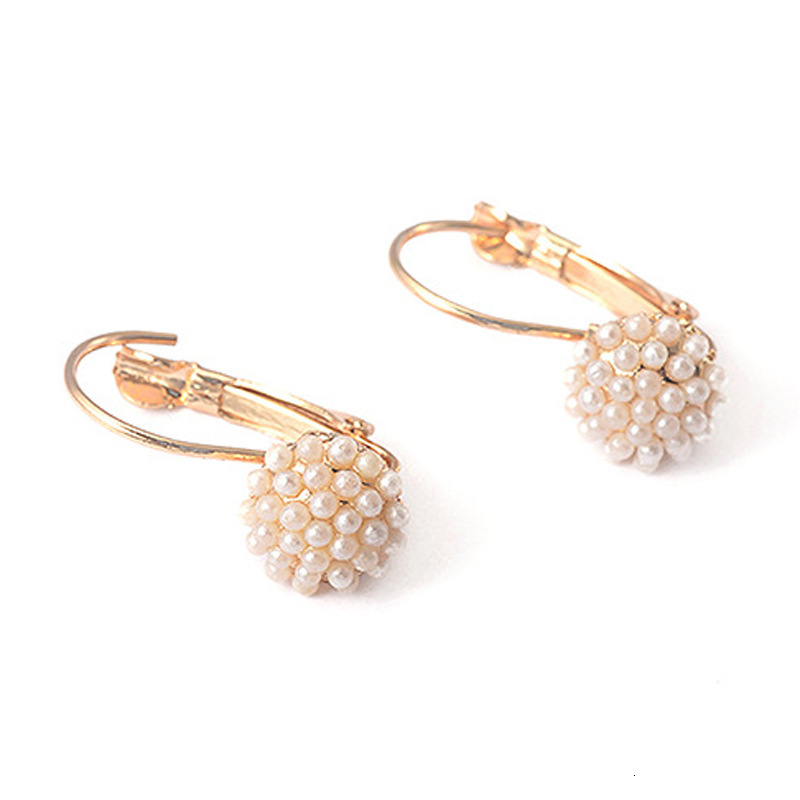 Korean Style Accessories Fashion Round Commuting Ear Jewelry Cute Small Rice Pearl Stud Earrings