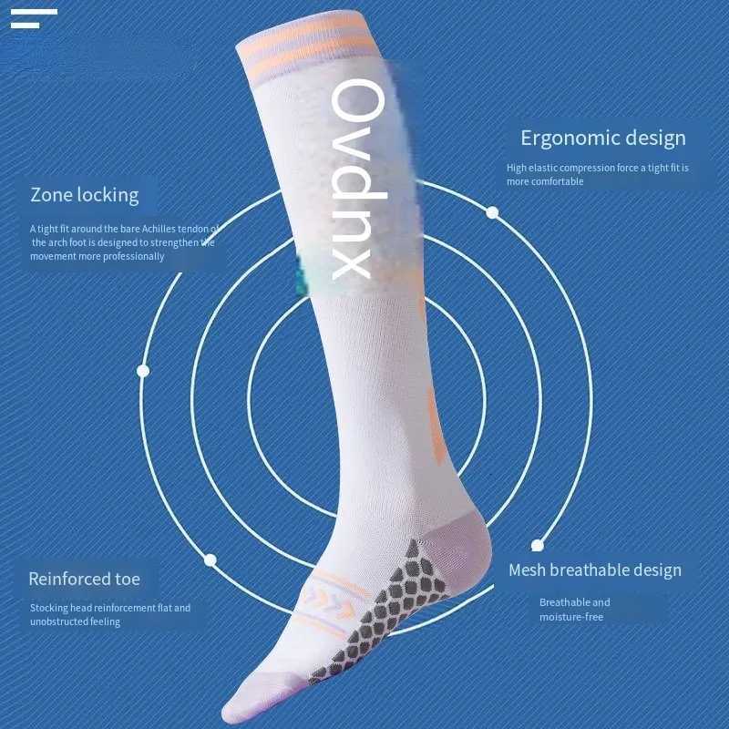 Running Compression Socks Varicose Veins Swollen Long Tube Socks 2030mmhg Men Women Marathon Cycling Football Gym Sports Socks Y251024