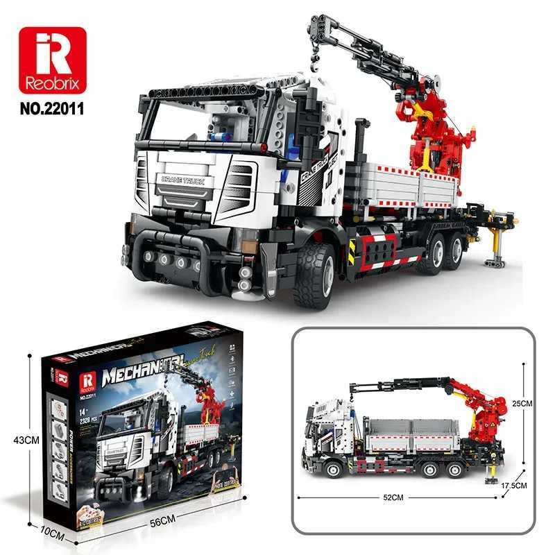 Multifunction crane car building blocks Remote control engineering car RC car building blocks childrens toy birthday gift C251023