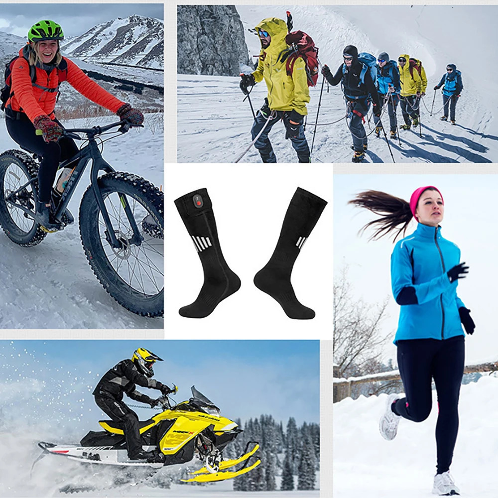 Winter Heated Socks With Battery Box Thermal Socks Women Men Heating Foot Warmer Electric Fever Socks Hiking Ski Warm Outdoor 251023