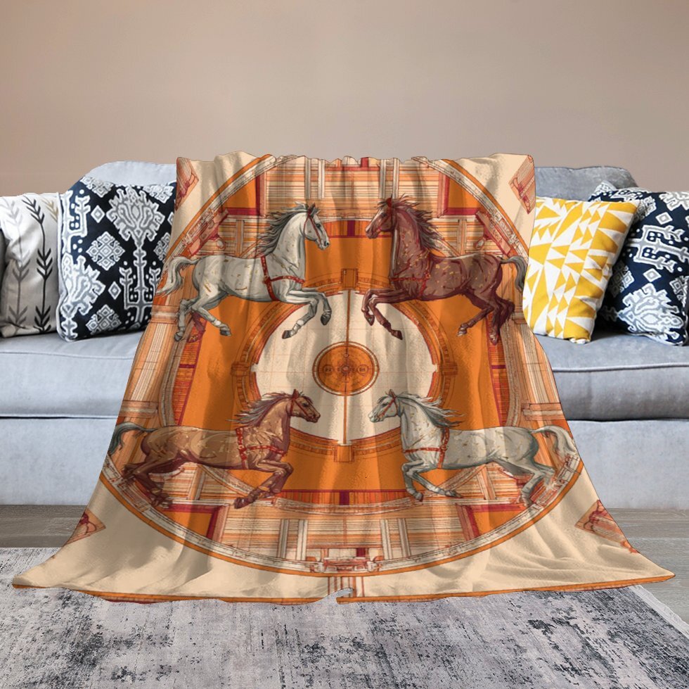 H Designer Horse blanket blanket throw cashmere vibration blanket copert Home Travel Throw Summer Air Conditioner Beach home bedding blankets throws H