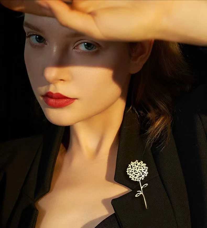 Dandelion brooch heart palpitations electrocardiogram chest accessories boutique clothing accessories special sale J251115