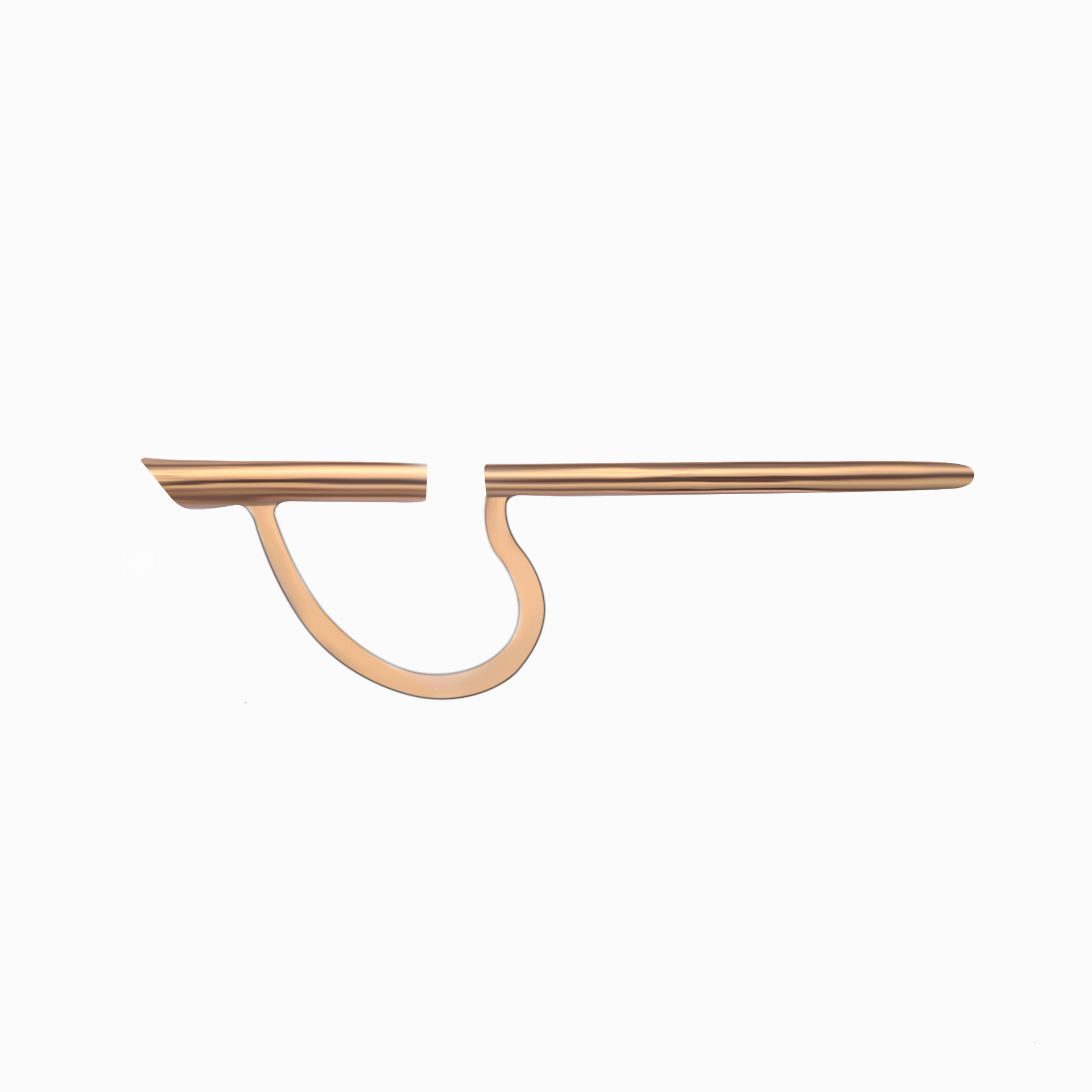 Simple Versatile Piercing Earrings C-shaped One-word Non-pierced Bone Clip Ear Jewelry