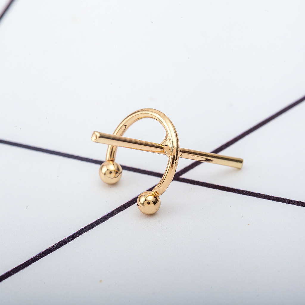 Accessories Personality Geometric C-shaped Cross Cuff Non-pierced Clip Ear Jewelry