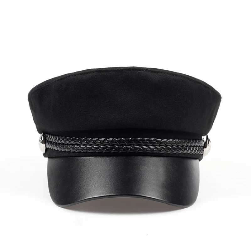 Fashion Wen Hat Men Military Spring Autumn Sailor Hats Black Ladies Beret Cs Flat Top Ctain C Travel Cadet Octagon Y251025