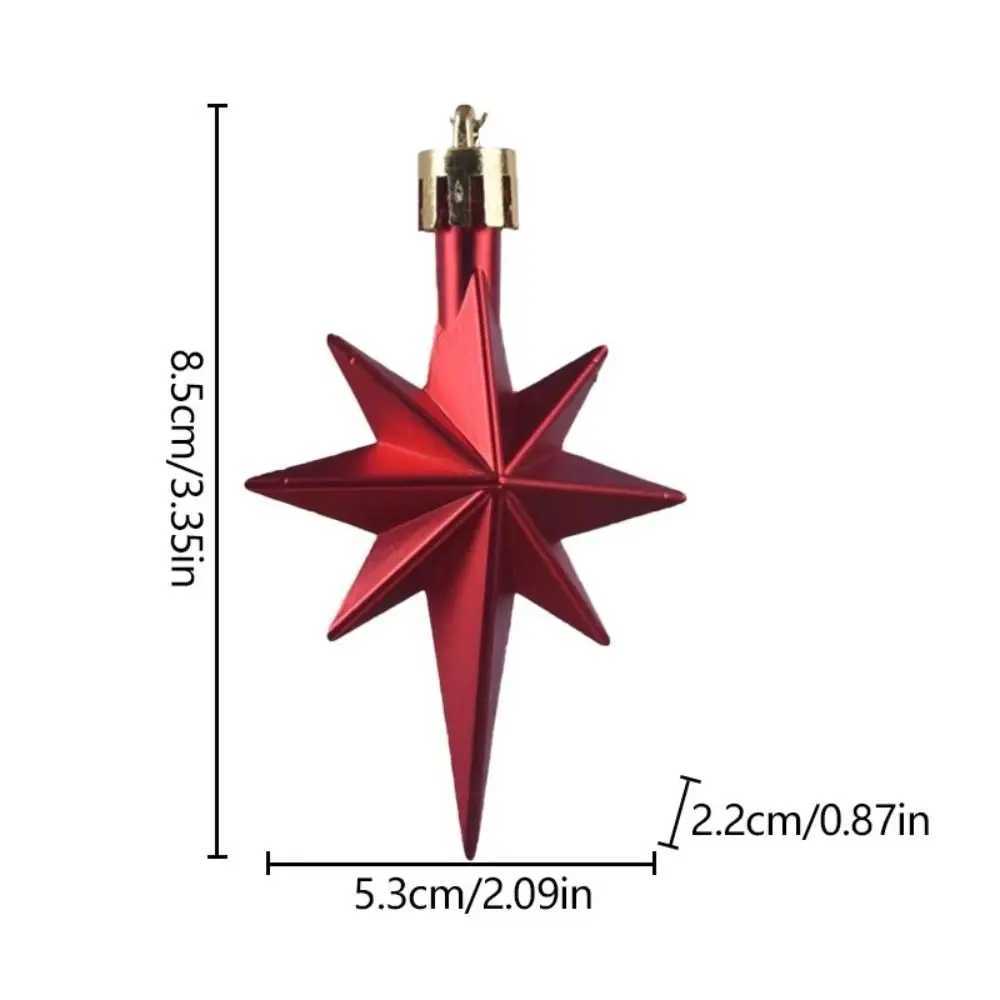 12pcs Plastic Christmas Hanging Ornaments Glittering Star Shaped Xmas Tree Pendant DIY Party Supplies Festival Decorations C251024