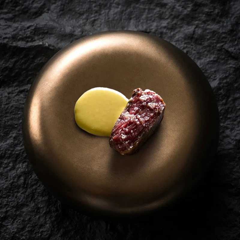 Frenchstyle predinner snack plate with a high sense of western food exquisite small plates and creative dessert plates Y251025