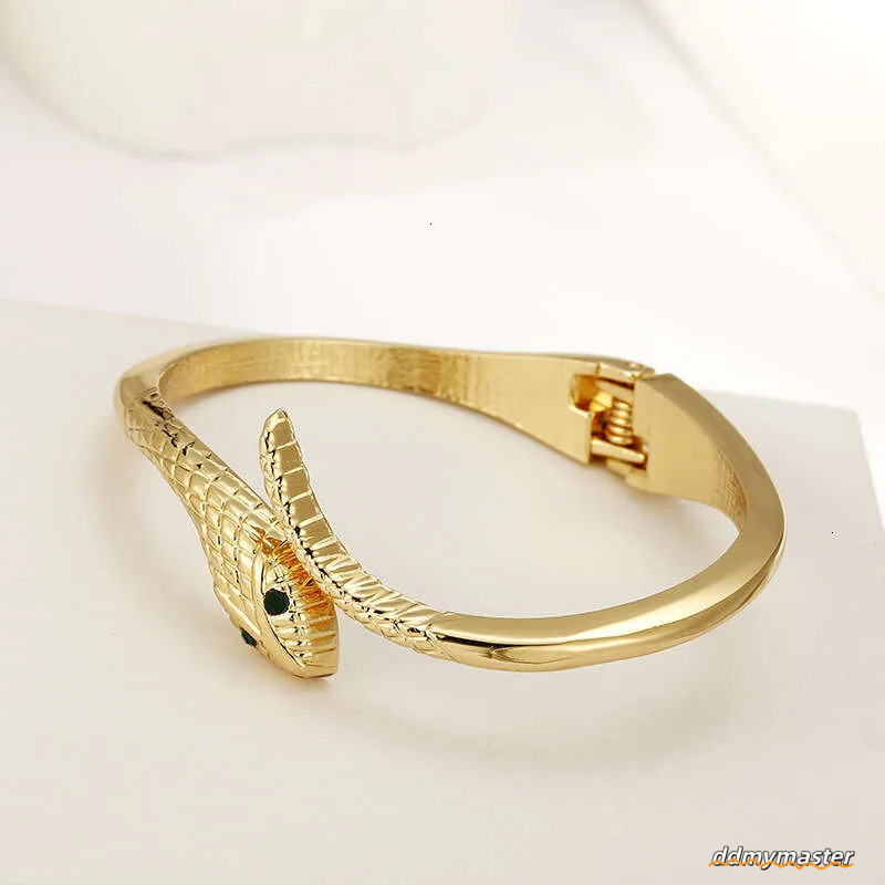 Gold-Plated Snake Bracelet - Fashionable Zinc Alloy Bangle For Women And Girls Ddmymaster