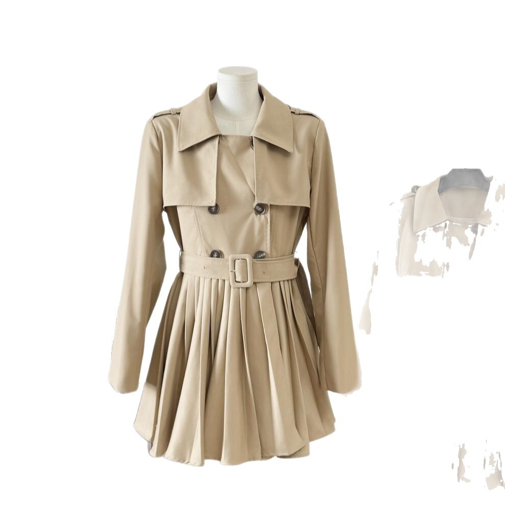 2025 New Autumn Designer Style Waist Dress Sexy Windbreaker Dress Women's Jacket