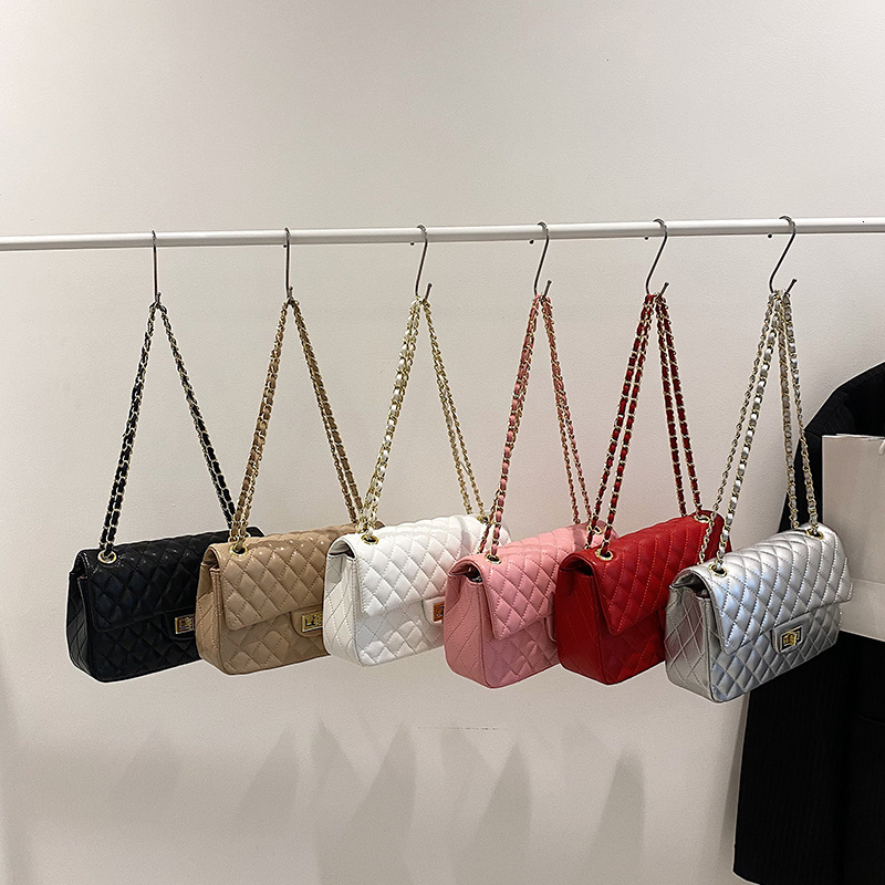 Luxury Brand Designer Bag 2025 Summer New Style Fresh Green Diamond Chain Bag Trendy Versatile Small Square Bag For Women