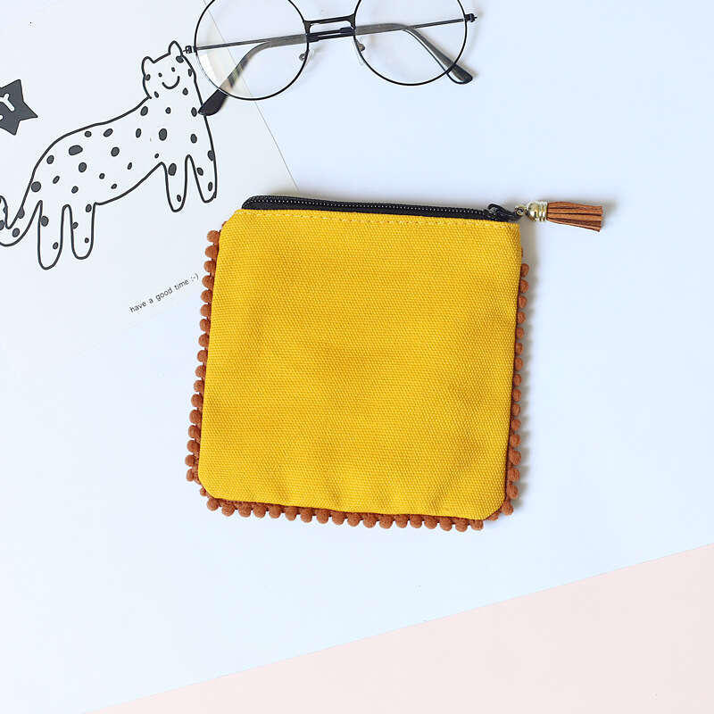 Minimalist Tassel Edge Solid Color Small Wallet for Women Cute Fresh Summer Coin Purse Mini 2025 New Model