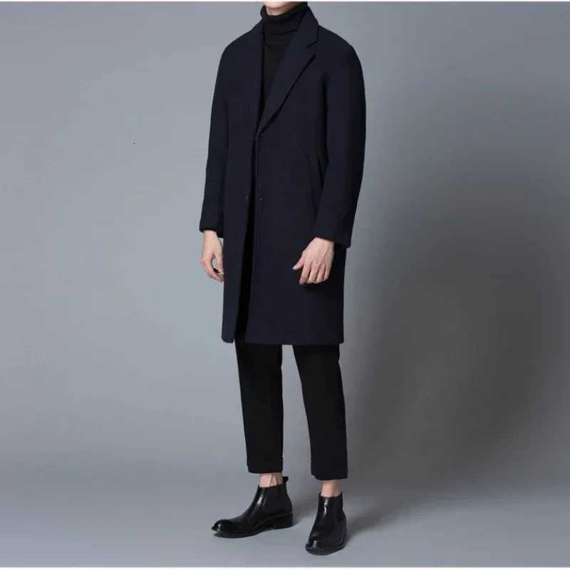 MRMT 2024 Brand New Wool Coat Mens Casual Long Coat Slim Solid Color Suit Windbreaker Men Outer Wear Clothing GarmentT251025
