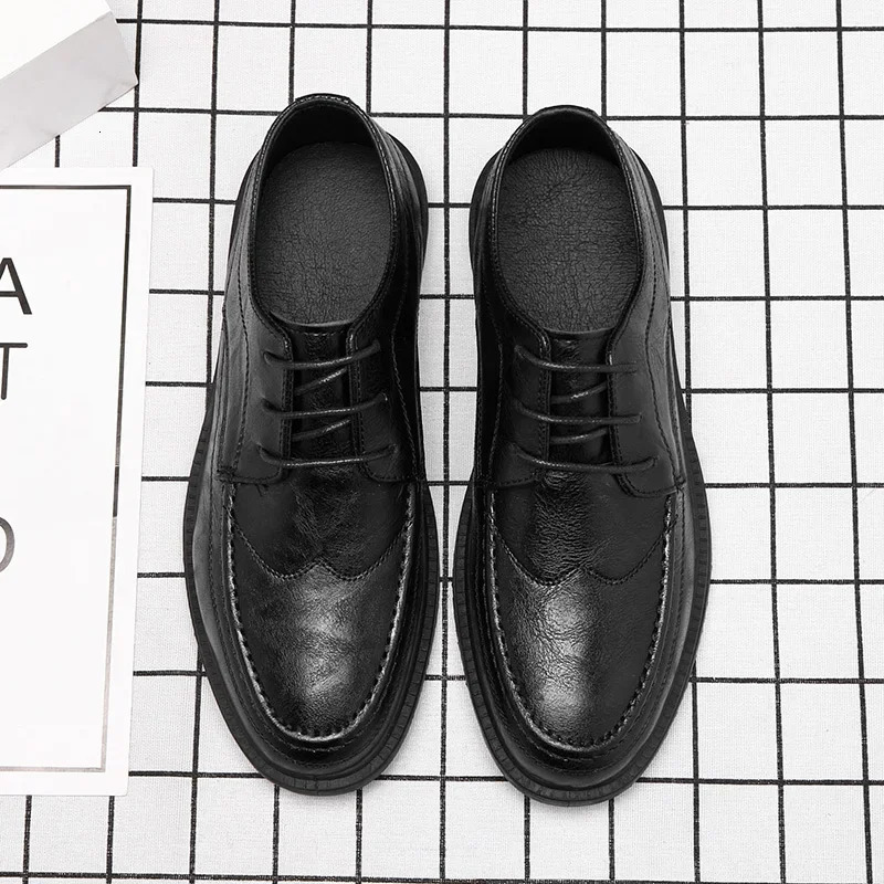 High Quality Leather Men Casual Shoes Breathable formal Mens Dress Shoes Italian LaceUp Nonslip Men Driving Shoes 251023