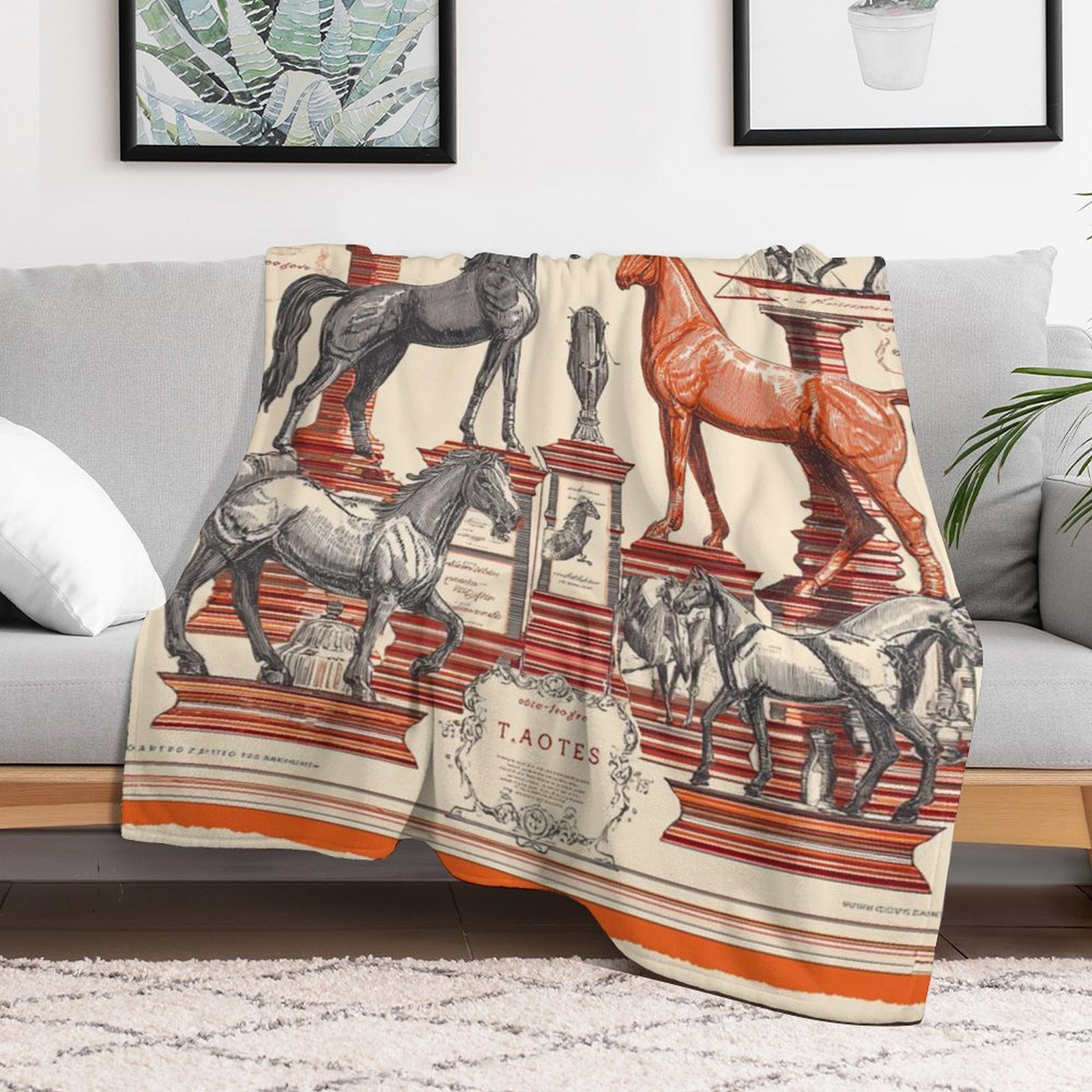 H Designer Horse blanket blanket throw cashmere vibration blanket copert Home Travel Throw Summer Air Conditioner Beach home bedding blankets throws H