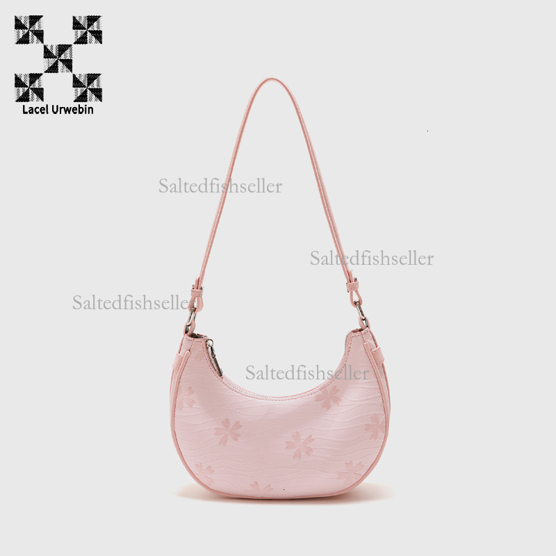 Lacel Urwebin Designer New Chinese Printed High-end Crescent Bag Fashion Lightweight Women's Casual Shoulder Crossbody Bag Luxury Simple Handbag 