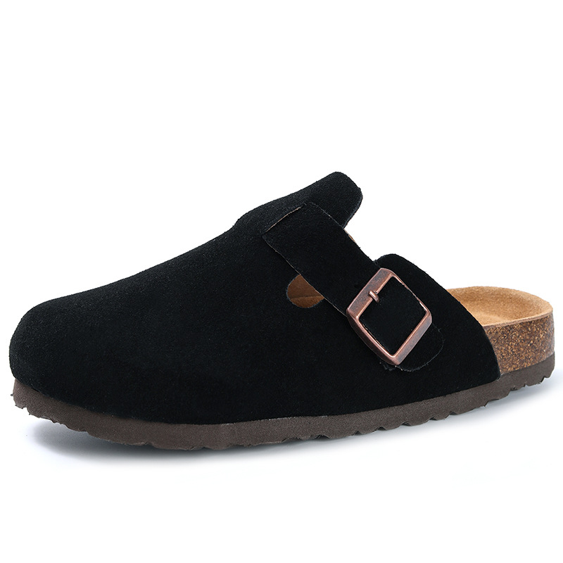 Designer shoes outdoor home fashion retro slippers high-quality cork cowhide men's and women's slippers size 35-44