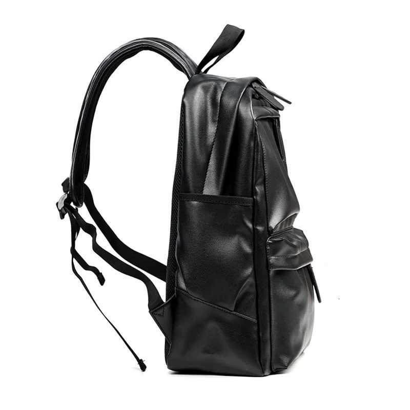 Men Backpack Pu Leather Fashion Waterproof Travel Bag Casual 14 inch laptop backpack W251025
