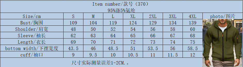Men's Solid Color Hooded Sweatshirt 2025 Spring New Zipper Cardigan Jacket European Size Casual