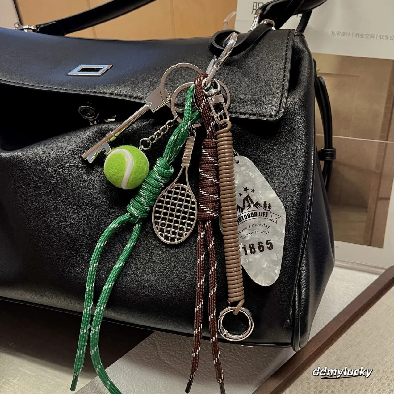Rope Keychain Charm Chain Retro Bracelet Bags Cartoon Pendant Bowknot Love Versatile Bag Accessories Gift Ddmylucky