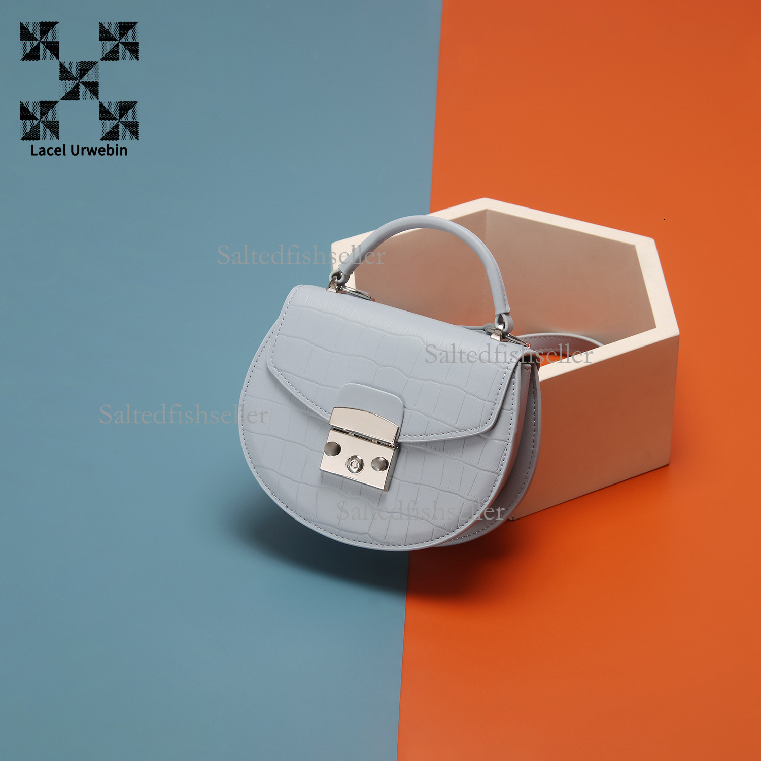 Lacel Urwebin Designer Stylish Versatile Piglet Bag Luxury Mini Handbag Korean Fashion Trend Single Shoulder Crossbody Bag Crocodile Patterned Small S